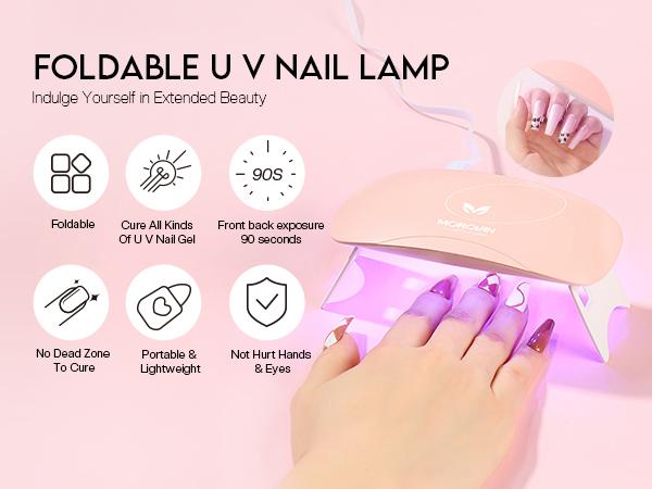 Poly Gel Nail Kit for Beginners: UV Lamp All-in-One Set with Everything DIY Nail Art Design at Home Women's Day Gift for Women Girls