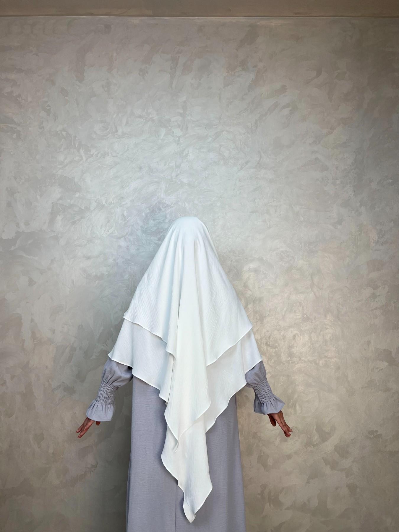 Muslim Women's Two-Layer Long Scarf, Modest Style Headscarf, Hijabs, All Seasons Wear, No Ca Prop 65 Warning, Perfect for Daily Use, Modesty