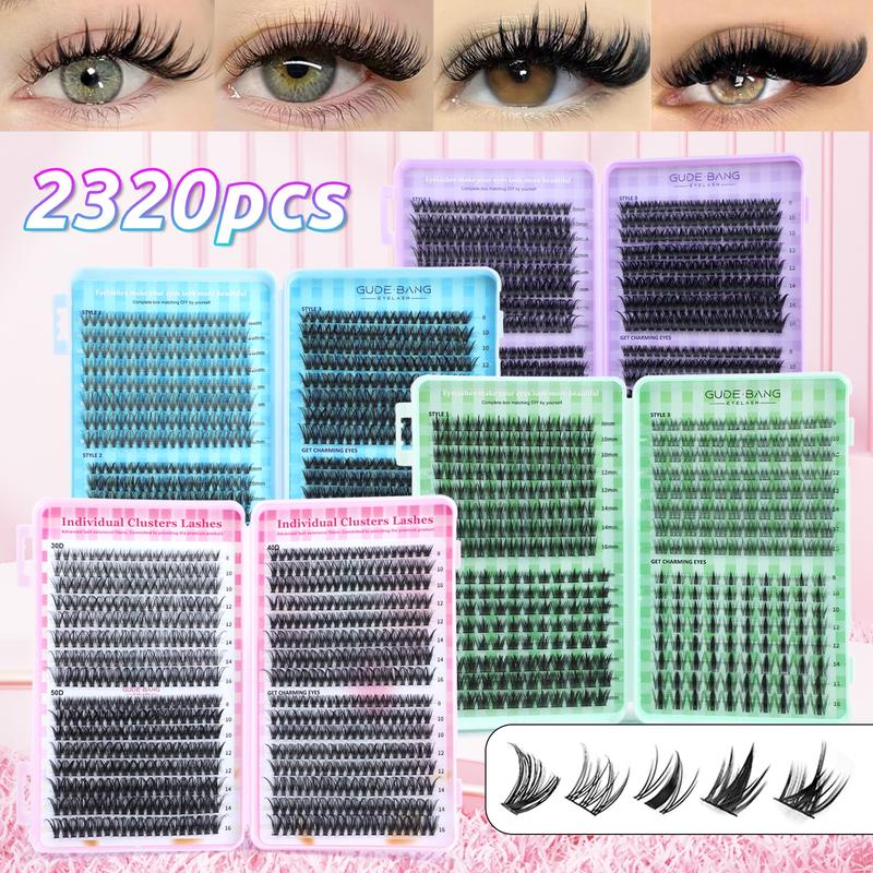 High-capacity false eyelashes in various styles, D-curved design, easy DIY personal false eyelashes, DIY false eyelash extension kit, Individual lash extensions, suitable for daily use, parties, travel