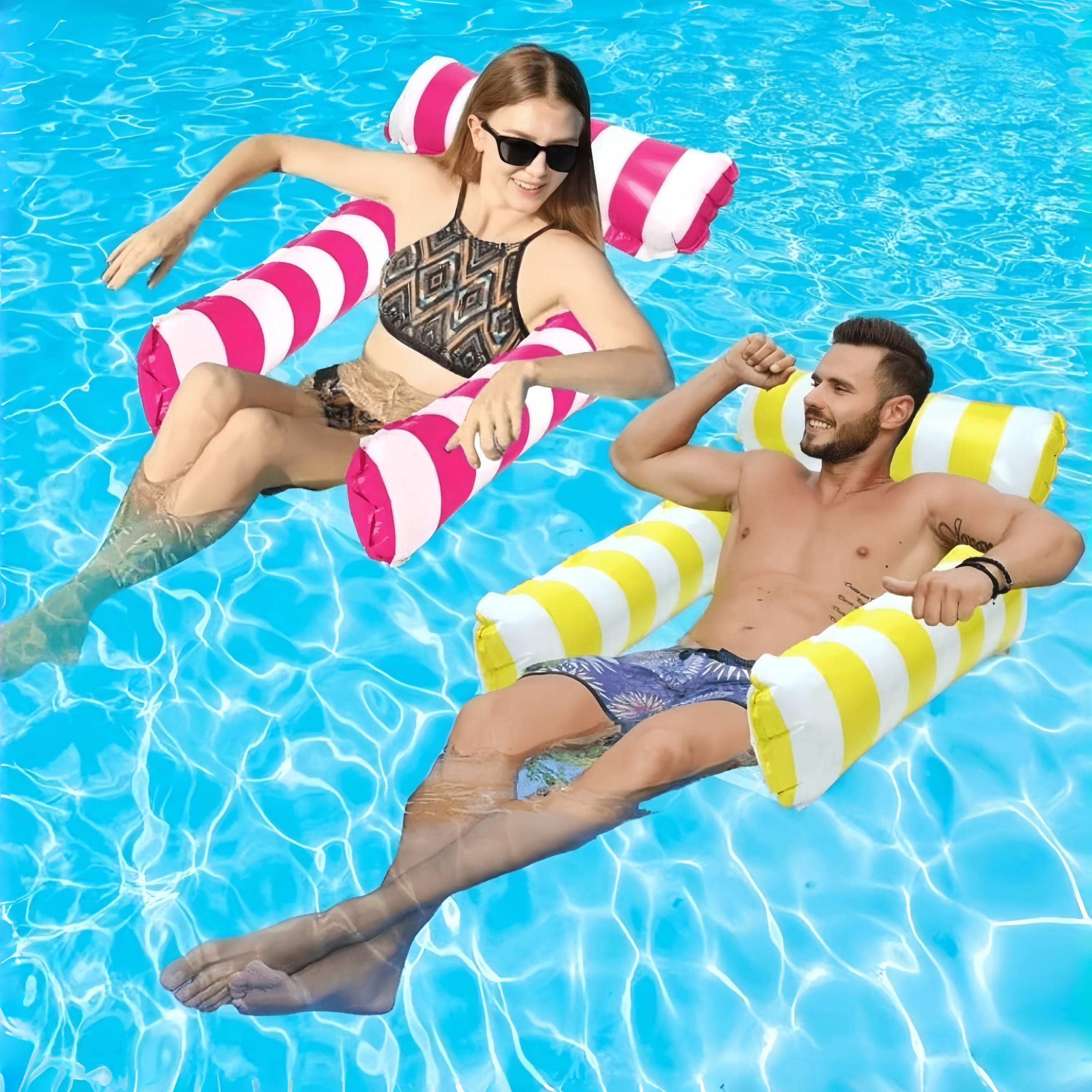Inflatable Water Hammock Chair, Foldable Pool Float, Beach Party Furniture, Portable Lounge Bed, Summer Gift for Kids & Adults
