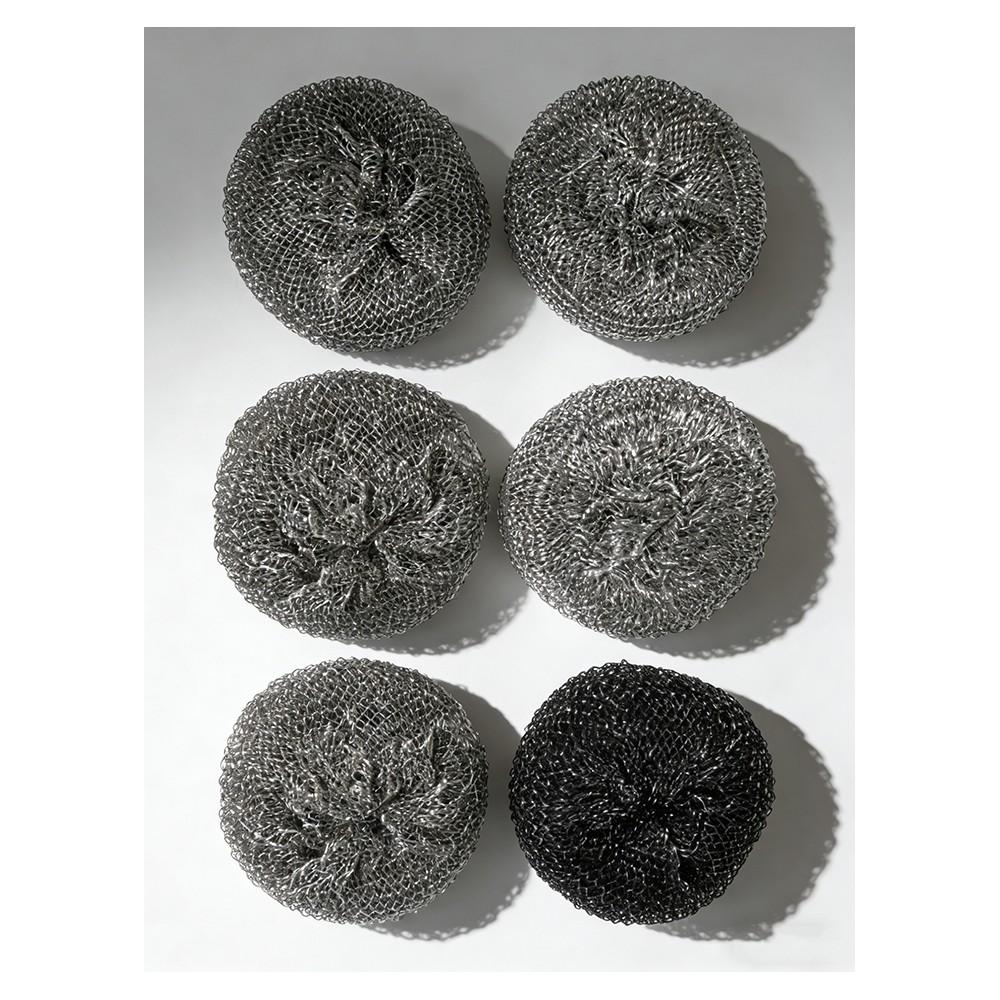 5 Fiber Cleaning Balls Minimalist Style, Oil Removal & Stain Removal, No Shedding, Safe for Pots, Home Kitchen Daily Clean