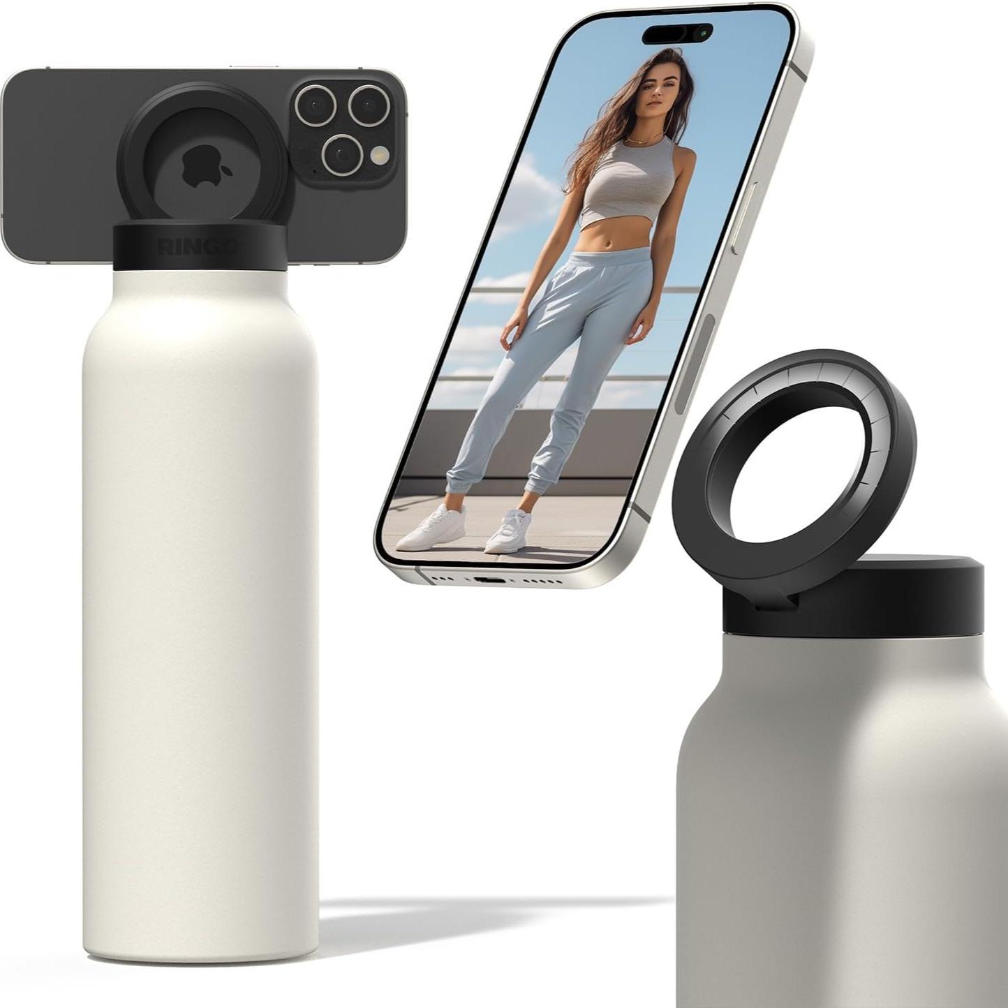 Stainless Steel Insulated Sports Water Bottle, 24oz Large Capacity Leak-Proof Design, Outdoor Adventure Compatible with Magsafe, Insulated Travel Drinkware, Leakproof Insulated Tumbler, Leakproof Insulated Container