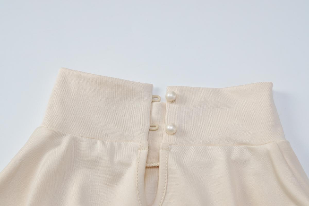 Women's Solid Mock Neck Ruched Long Sleeve Bodycon Dress, Elegant Back Cut Out Button Slim Fit Maxi Dress, Party Club Date Evening Formal Dress, Elegant modesty dress, Spring Fall Winter Holiday Daily Casual Dresses For Outdoor