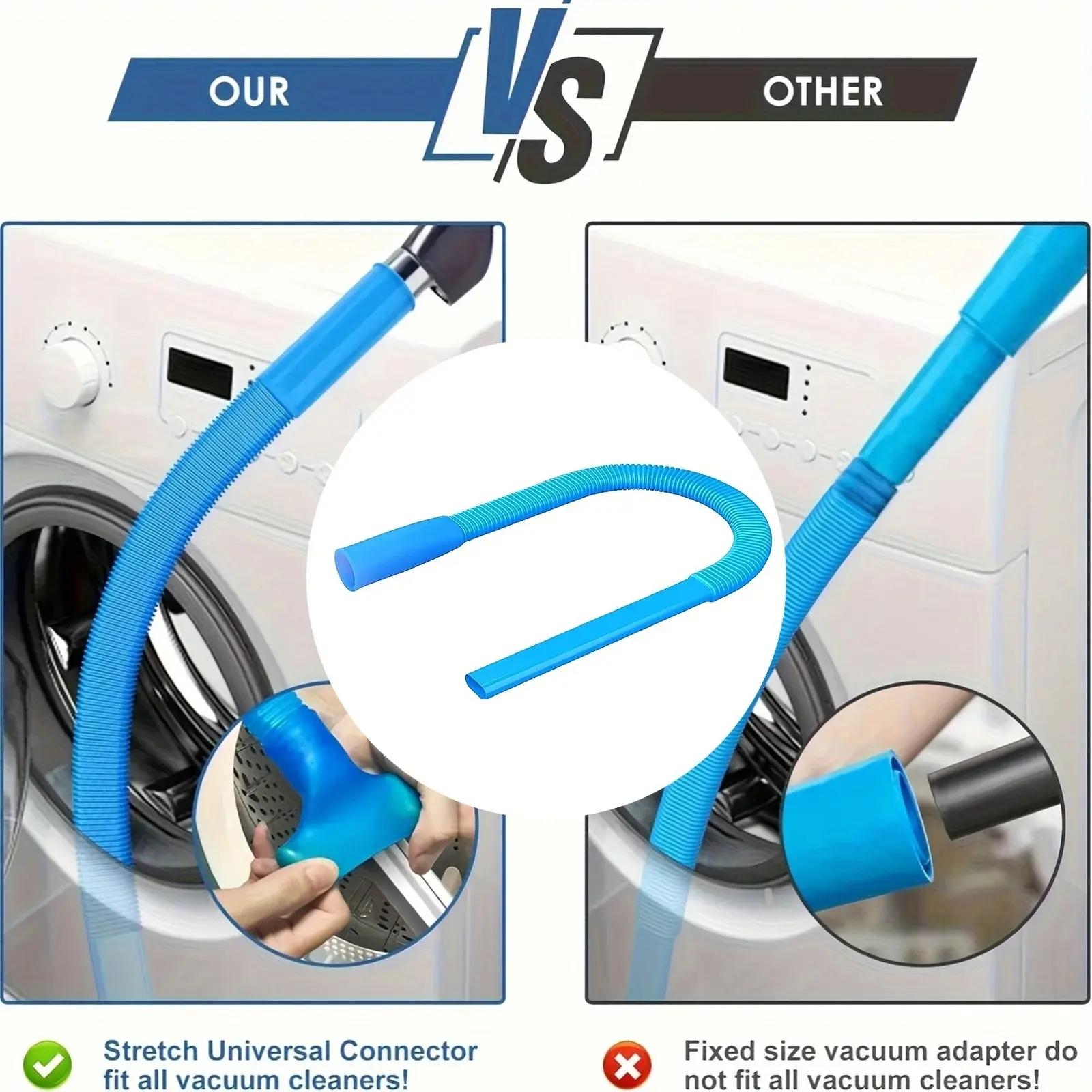 Dryer Vent Cleaning Kit with Adjustable Universal Adapter, Dryer Lint Vacuum Attachment, Blue Home Cleaning Tool, Essential Appliance Care