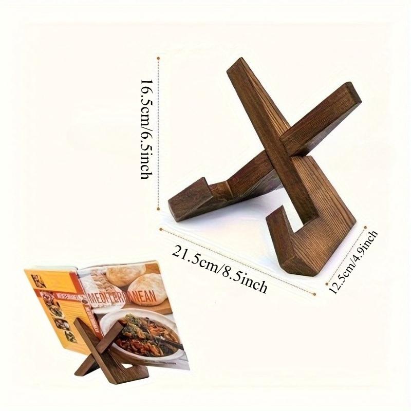 1/2pcs Handmade Composite Wood Recipe Holder - Modern X-Leg Design Kitchen & Desk Organizer, Smooth Surface Menu Display for Family Recipes, Elegant Natural Wood Grain Finish, Ideal Christmas/Easter/Wedding/Birthday Gift