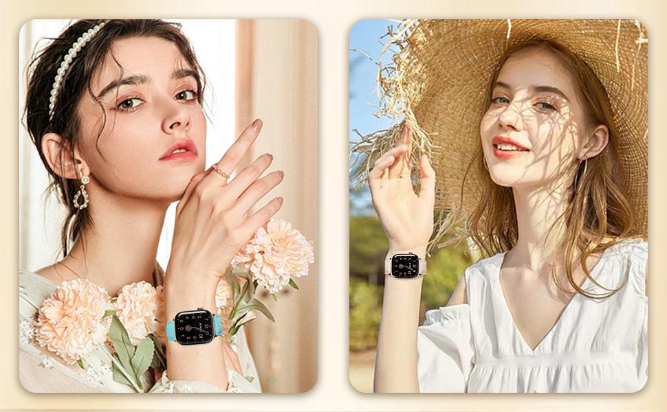 【Stephanie】Crazygrass Magnetic Leather Watch Band for Smart Watch | Elegant & Breathable | Compatible with Series 9/8/7/6/5/4/3/2/1/SE/SE2 | Women's Luxury Strap [WATCH NOT INCLUDED]