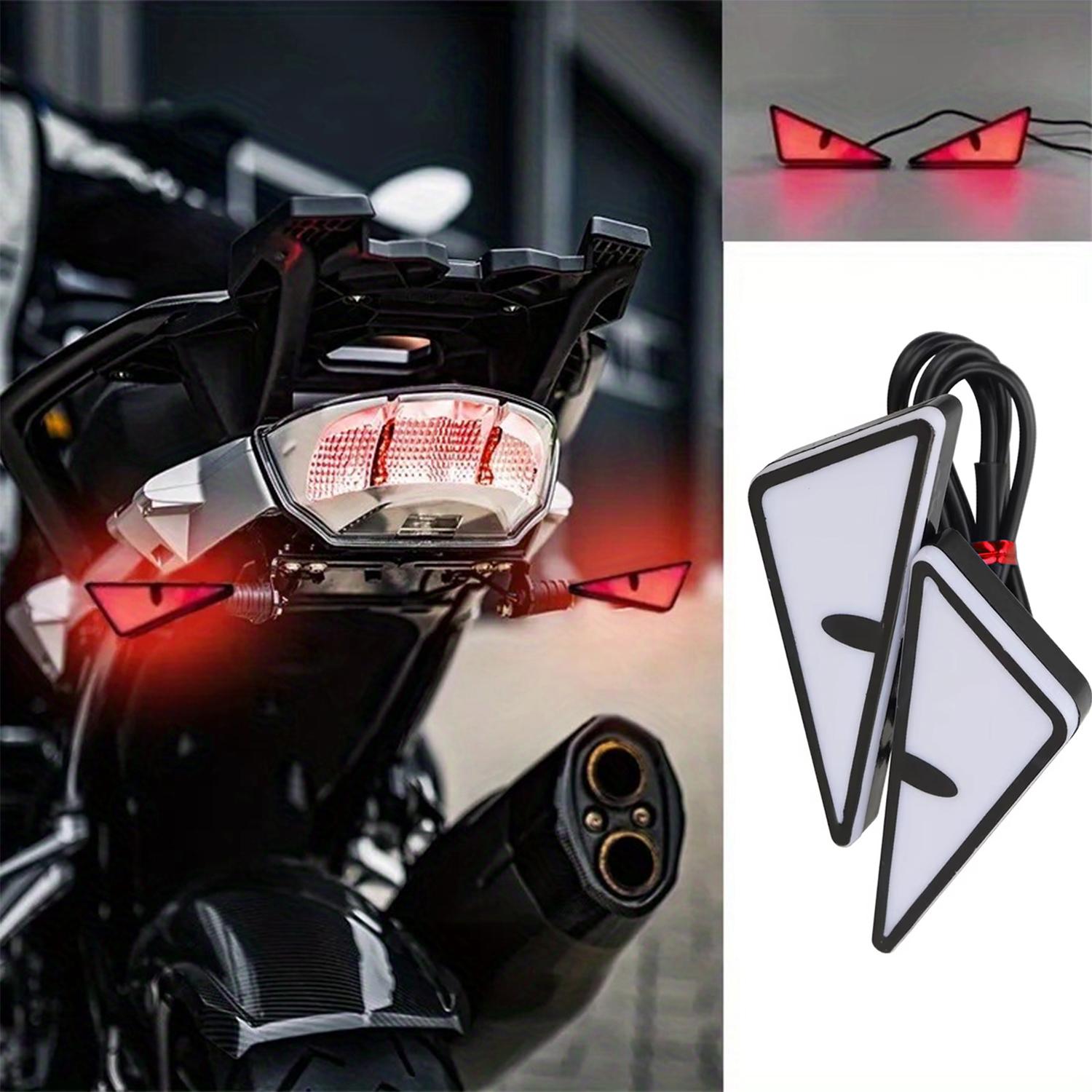2pcs Motorcycle LED Devil Eyes Lights LED Eagle Eye Lights High Brightness Triangle Demon Eye Neon for Cars & Motorcycles Fun Atmosphere Light, Driving Assist Light, Motorcycle Mini Turn Signal Flasher Tail Lamp Car Decoration Lights 12V LED Light for Any