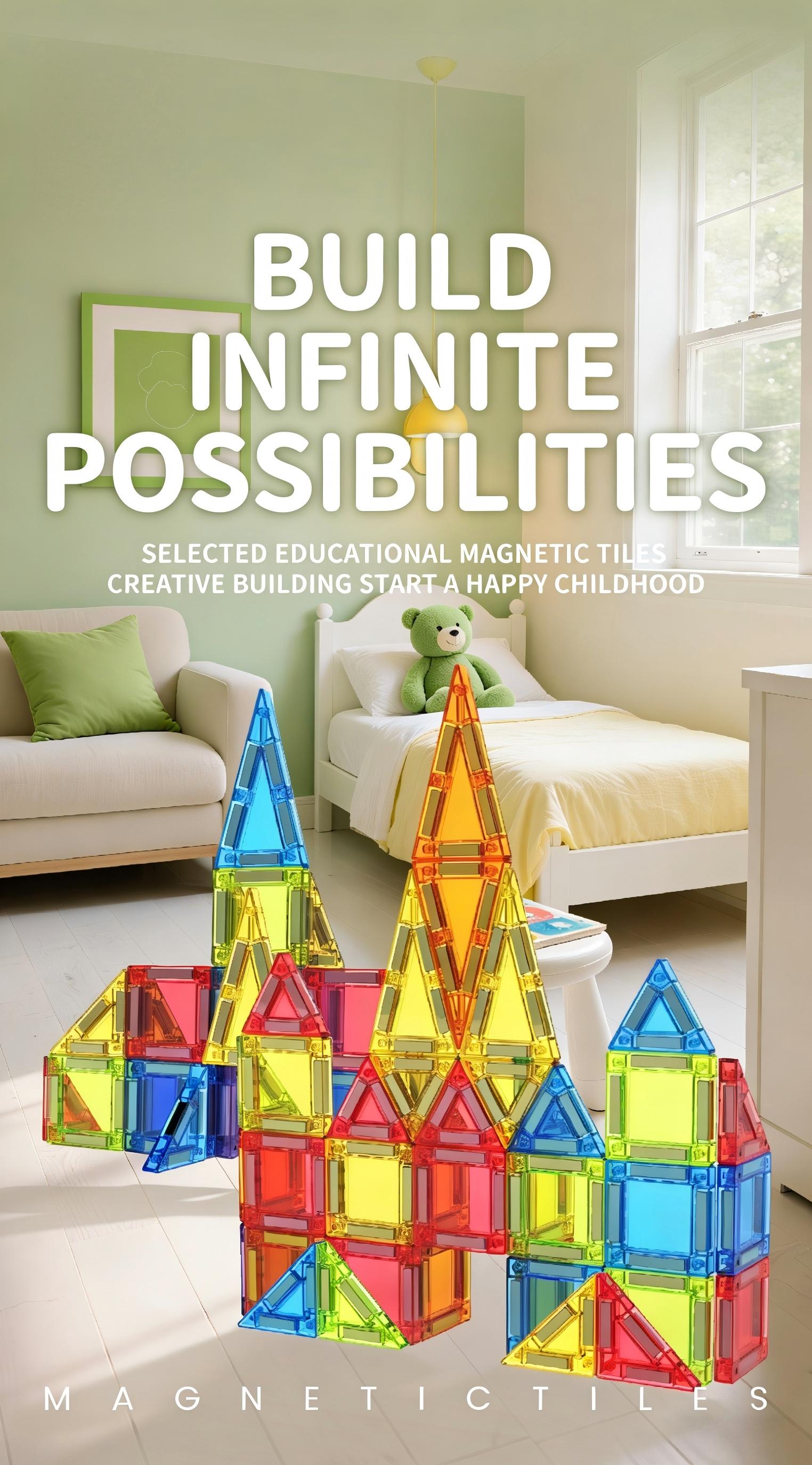 3.75cm Magnetic Color Window Tiles, Pocket Mini Portable Travel Iron Box Set, Educational Toy, Holiday Gift, Easter, Kids' Day, Christmas