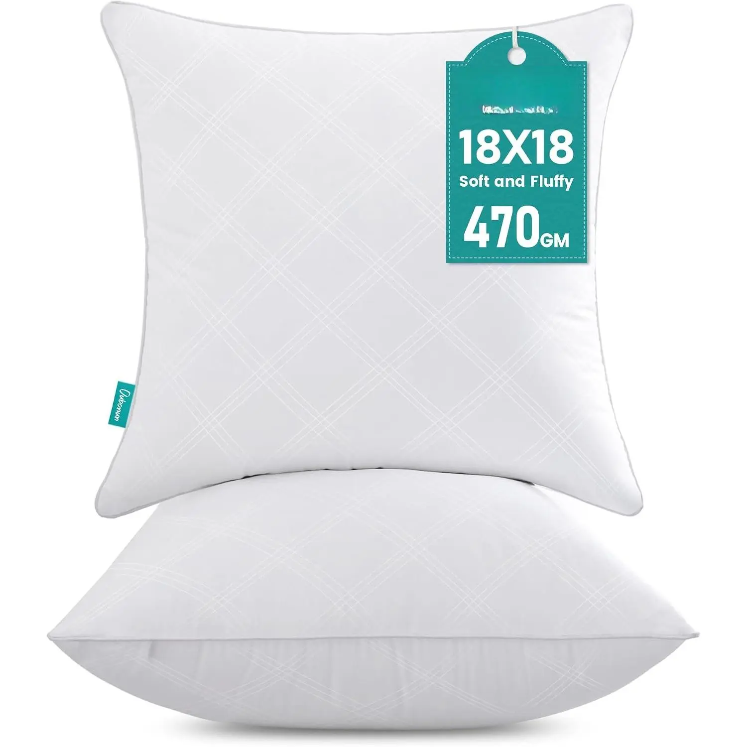 18x18 Throw Pillow Inserts Set of 2, Soft Decorative Couch Cushion