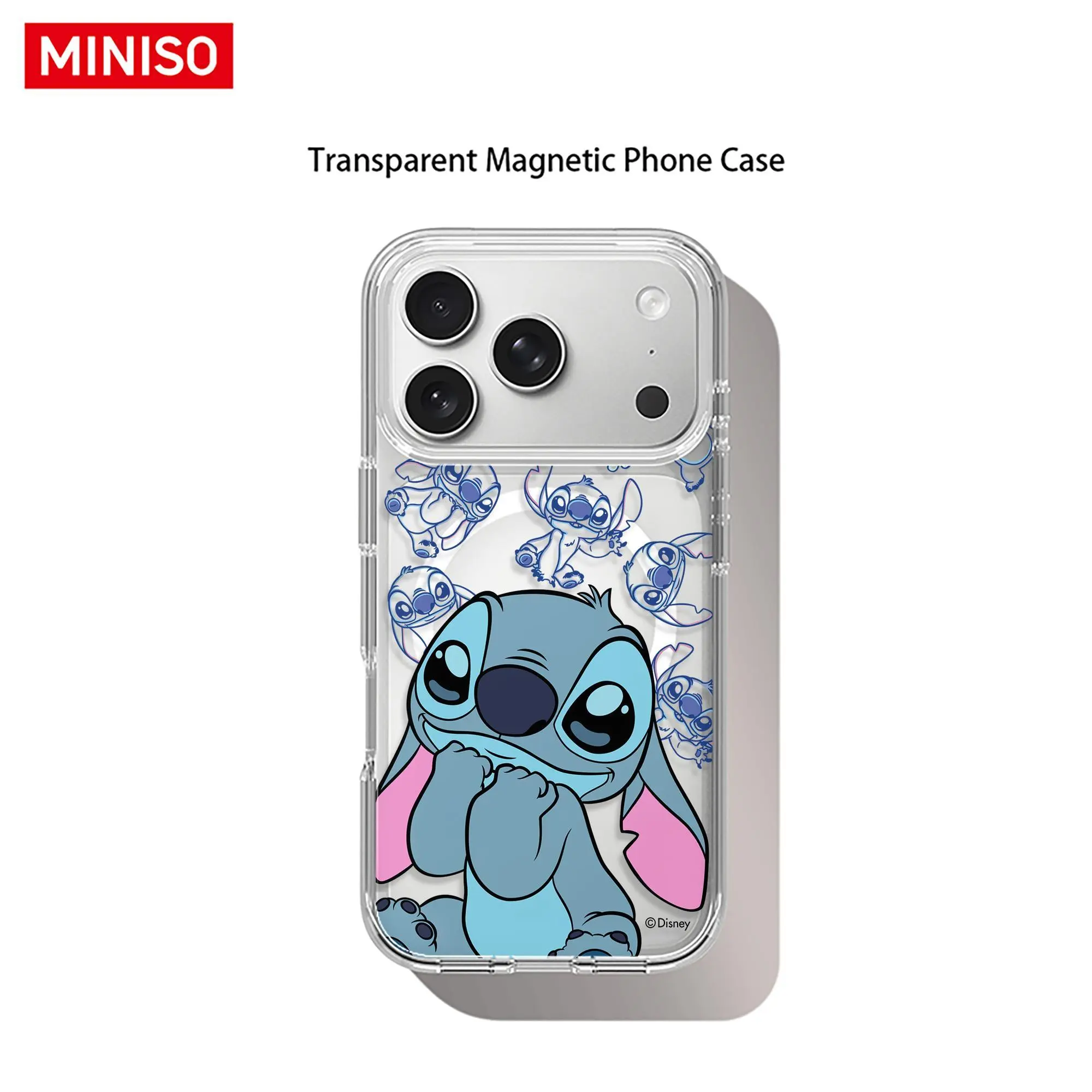 Disney Stitch Multi-Pattern Print Phone Case Transparent Magnetic Shockproof case suitable for iphone 17 Pro Max/17 Pro/17 Air/17/16/15/14/13/12/11 Series
