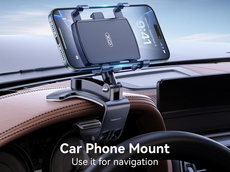 Universal Car Phone Holder Mount,360 Degrees Rotation Dashboard Phone Holder [Upgrade Clip Never Fall],car Phone Mount for iPhone,Samsung,Google,Nokia,and  4-7 inch Smartphones