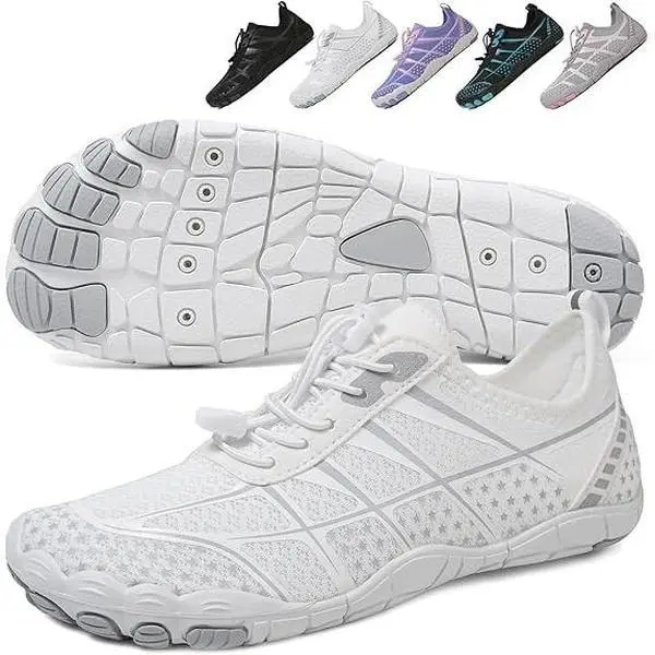 Unisex Barefoot Water Shoes, Breathable Quick-Dry Mesh Athletic Footwear with a Wide Toe Box & Non-Slip Sole for Hiking and Walking, Women's Water Shoes, Water Shoes For Women, Trail‑To‑Pool Use