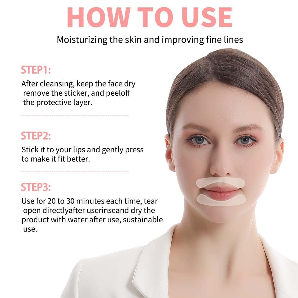 Facial Lip Patch for Fine Lines & Smile Lines, Smooth Pale, Night Use, Specially Designed for Lips Care