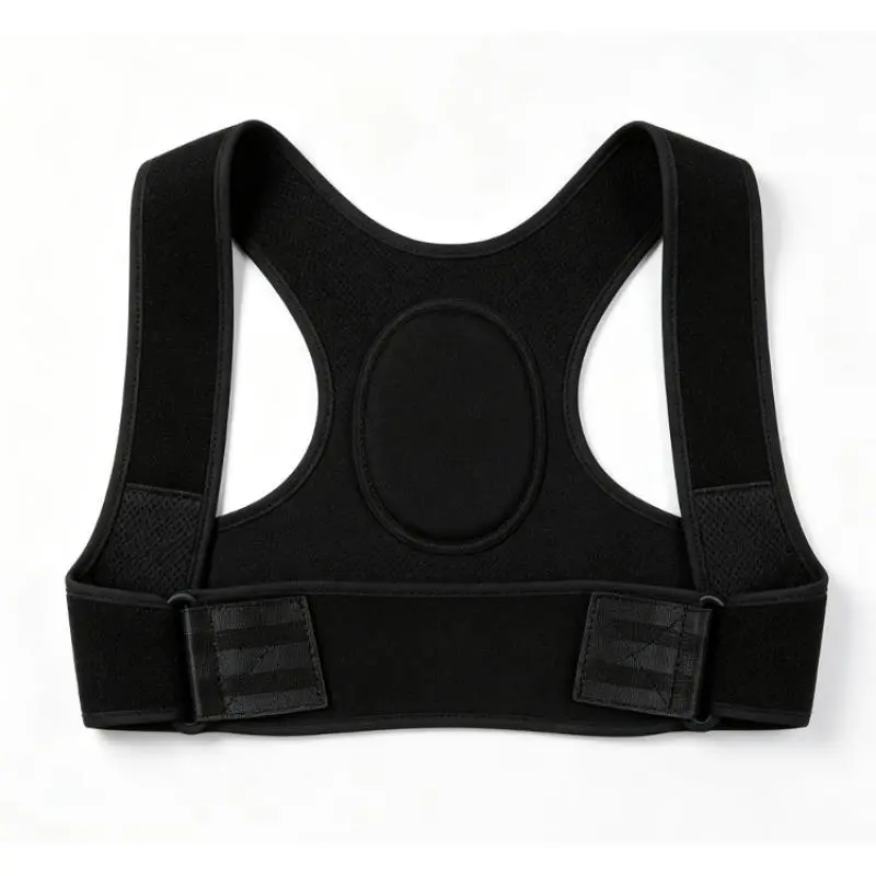 AOPLUS Men's & Women's Adjustable Back Posture Support Belt - 1-Piece with Comfortable Shoulder Strap, Ideal for Hiking, Light Outdoor & Gym Training
