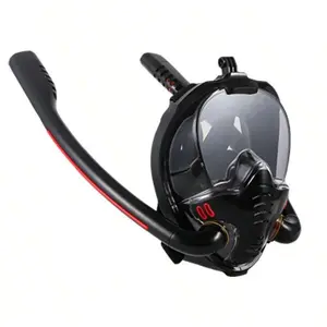 Professional Double Tube Full Snorkeling Mask, 180° Panoramic Anti-Fog Diving Mask, Dry Top System, Detachable Camera Bracket, Adult Snorkeling Equipment, Diving Gear