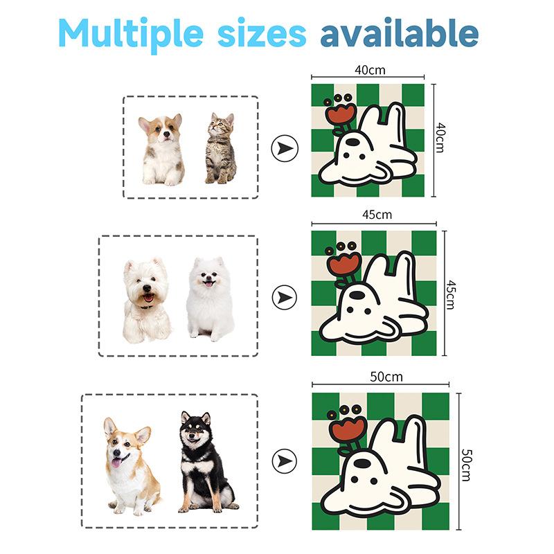 Ice Silk Cooling Pet Mat – Washable, Non-Slip, Use as Bed, Crate Pad or Potty Mat for Dogs & Cats