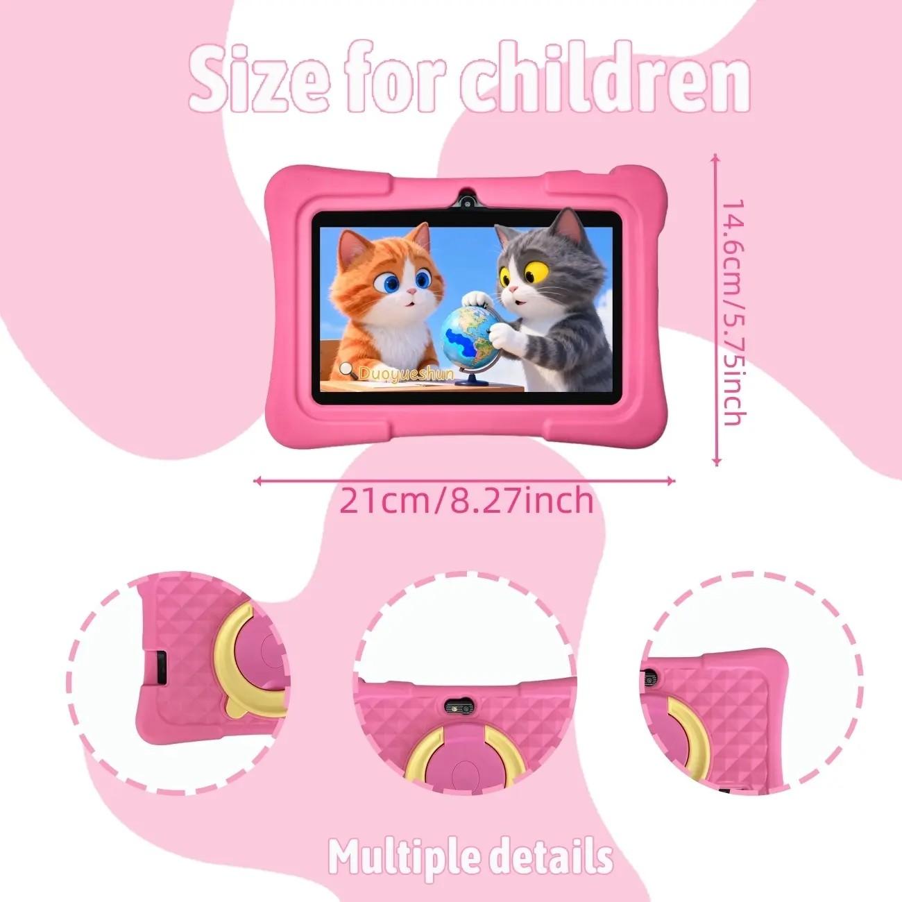 Tablet 1+16GB, Parental Control, Educational Tablet, WiFi Support, Dual Cameras, Eye Protection, Best Birthday Gift for Kids