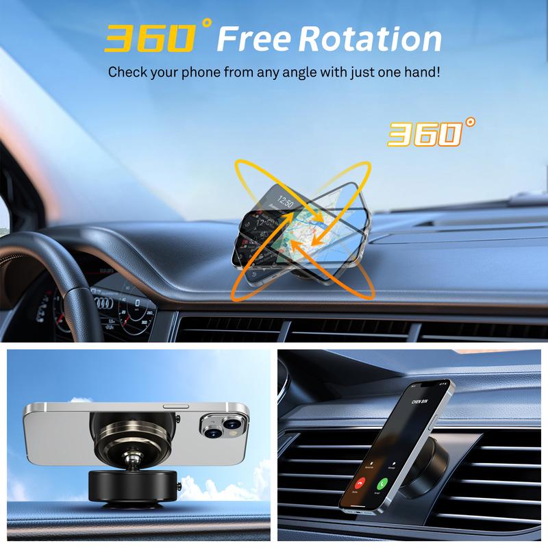 360° Rotatable Car Magnetic Phone Holder, Electric Suction Cup Vacuum Magnetic Phone Holder, Car Navigation Holder, for Windshield, Dashboard, Kitchen, Bedroom, Office, Gym, Mirror, Glass, Screens, Wall Tiles, Compatible with Magsafe iPhone & Android 360° Rotatable Car Magnetic Phone Holder, Electric Suction Cup Vacuum Magnetic Phone Holder, Car Navigation Holder, for Windshield, Dashboard, Kitchen, Bedroom, Office, Gym, Mirror, Glass, Screens, Wall Tiles, Compatible with Magsafe iPhone & Android