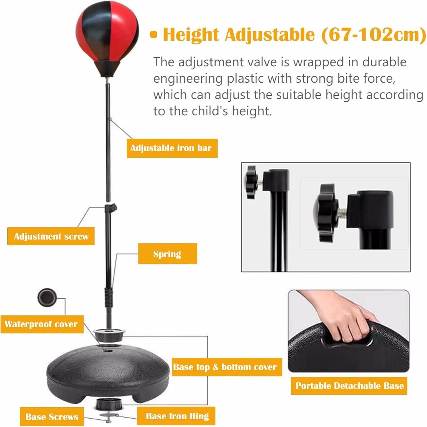 Boxing Sandbag Outdoor & Indoor Toy Boxing Equipment, Speed Reaction Training for Kids Aged 3-9, Home Use Punch Ball