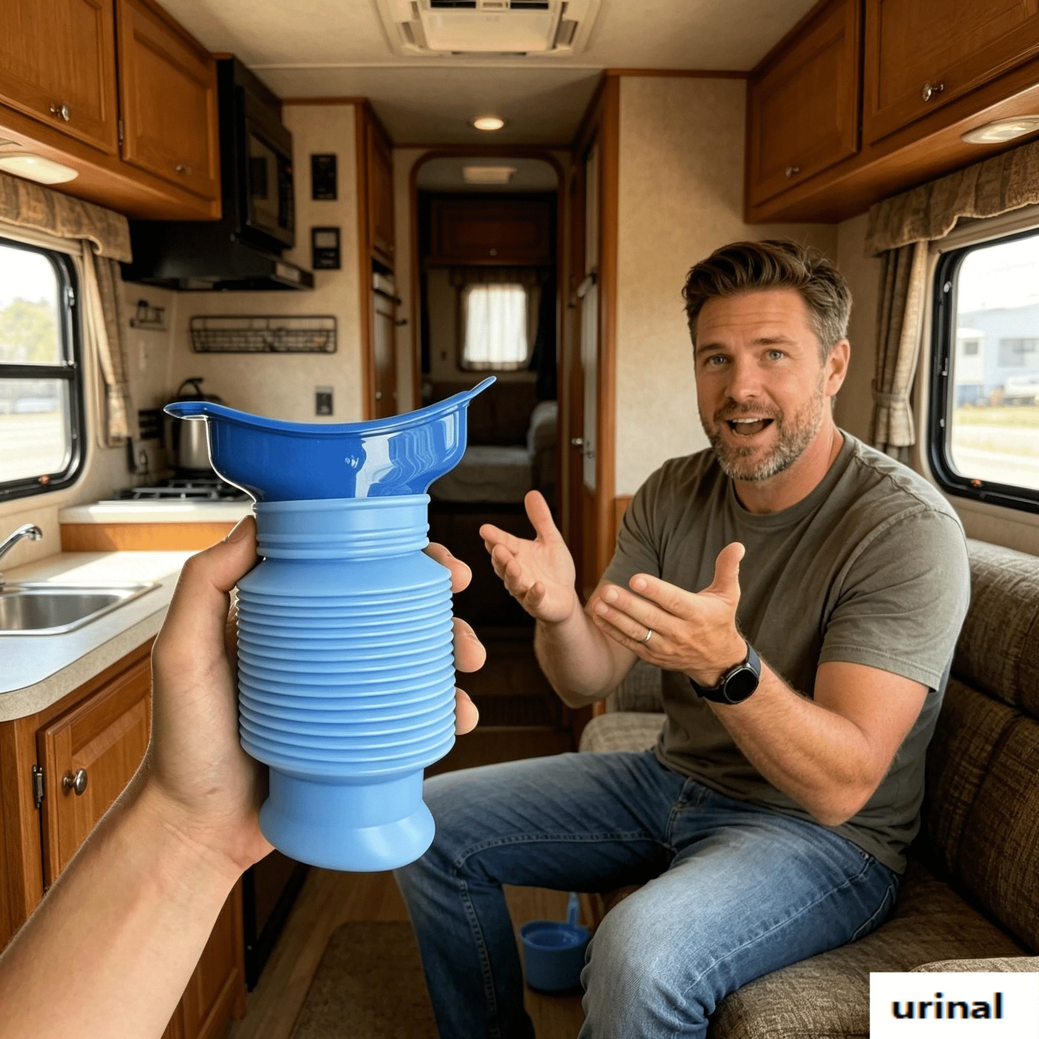 Men's Standing Outdoor Urination Kit, Portable Reusable Leak-Proof Toilet, Includes Diaper Bucket, Model 001, Pe Material