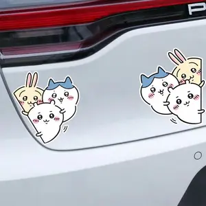 Chiikawa Jiikawa Creative Cartoon Car Sticker Scratch Block Reflective Wall Decoration Decal for Vehicle Body Art