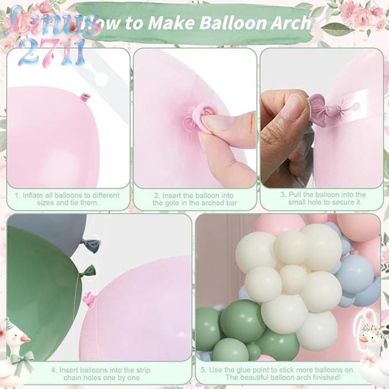 Pink Blue Sage Green Balloon Garland Arch Kit Gingham Heart Bow Foil Balloons Neutral Baby Shower Girls Birthday Bachelorette Cottagecore Party Photography Backdrop Decor