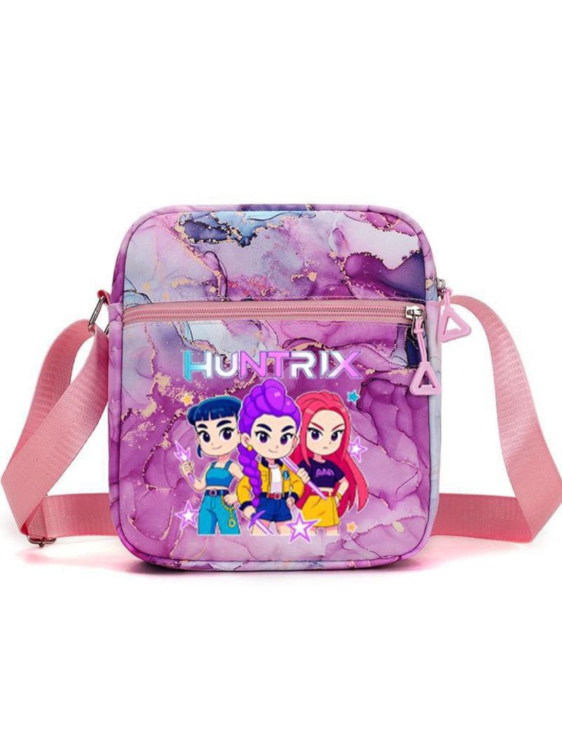 New K-Pop Demon Hunters Print Shoulder Bag, Fashion Casual Versatile Crossbody Bag, Student Bag, Daily Commute Cute Large Capacity Women's Bag, Cross Body Bags