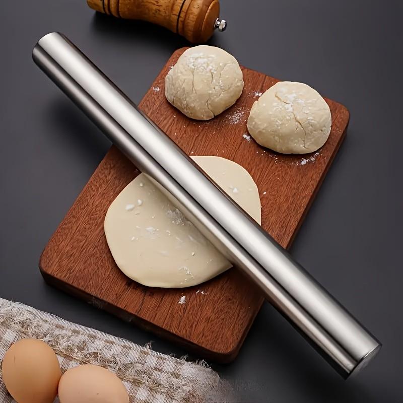 Reusable Stainless Steel Rolling Pin, Washable Baking Tool, Ideal for Sugar Cookies, Pie, Dumplings, Pizza Dough, Lightweight Hollow Design