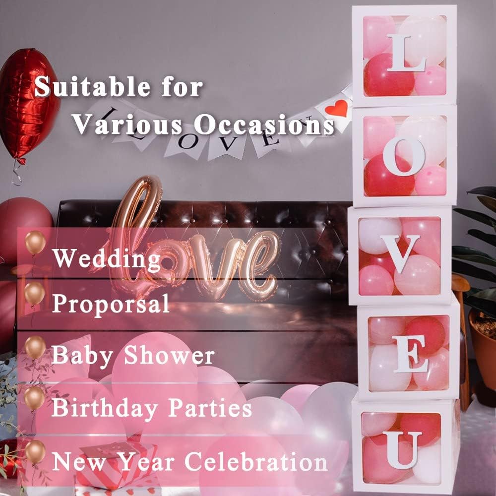 Transparent Balloon Boxes with 78 Letters & Numbers for Custom Names, Customized Gifts, Multi-Occasion Party Decor (Birthday, Graduation, Engagement) & Party Decor Ideas