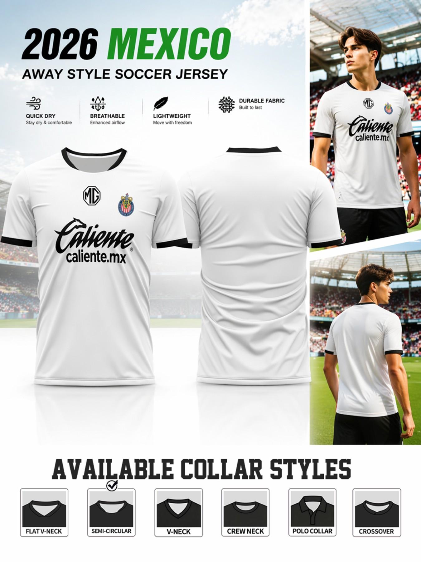 2026 Mexico Soccer Jersey, Mexico Soccer Shirt, Short Sleeve High-Performance Football Top, Lightweight Football Jersey, Quick-Dry Breathable Sportswear, Ideal for Training and Casual Wear