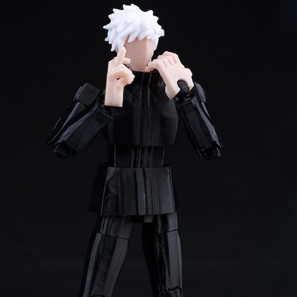 9L 3D Jujutsu Kaisen  Figure Titan 13 Anime Gojo Black Outfit Model Lucky 13 Model Dummy 13 Anime Multi-Jointed Poseable Toys