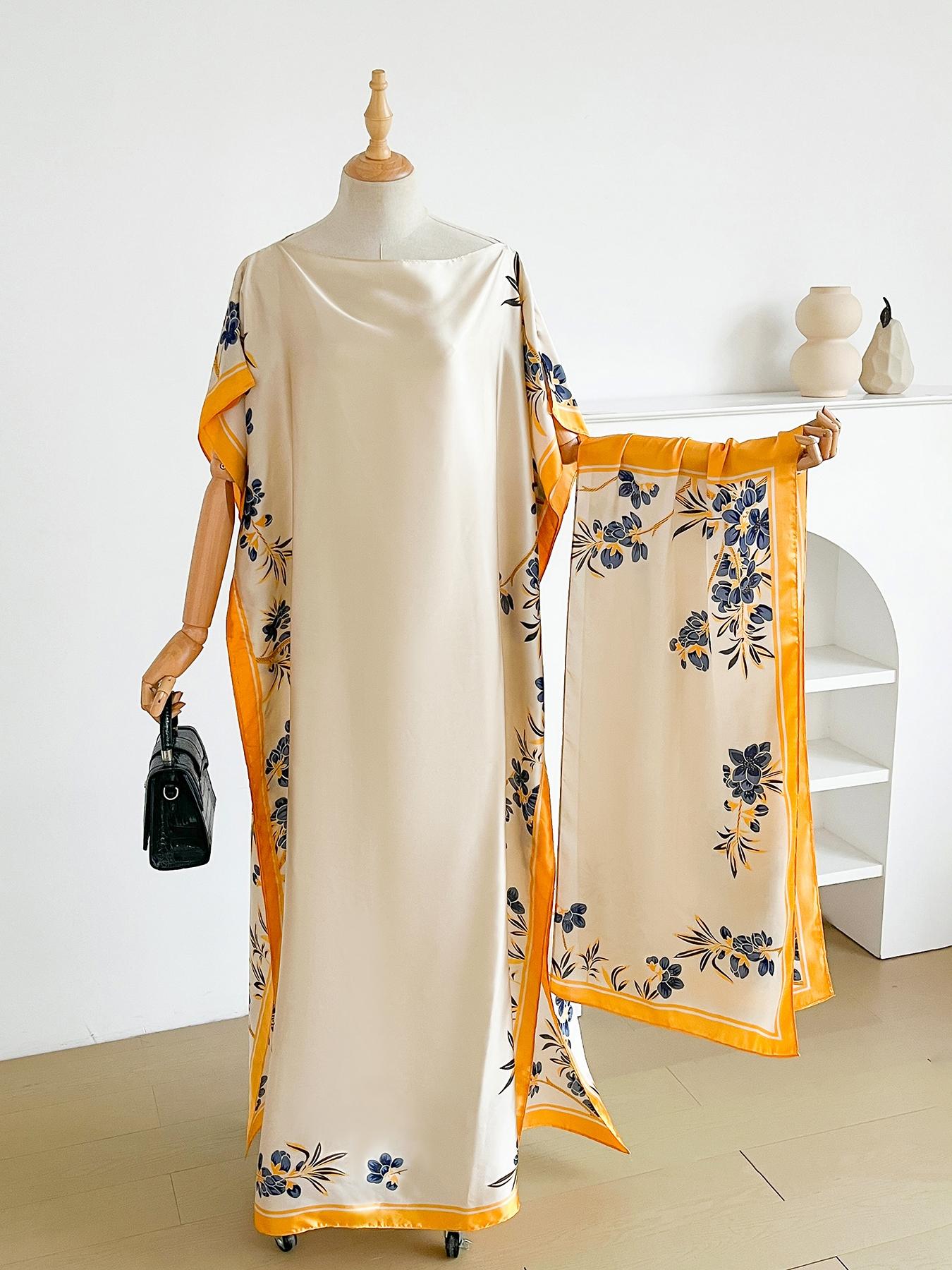 Women's Leopard Print Long Sleeve Kimono & Bandana Set, Casual Open Front Outerwear & Square Scarf Set for Beach Vacation, Ladies Clothes Accessories for All Seasons