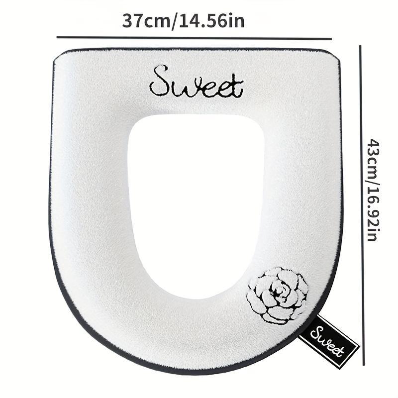 Thick Warm Winter Toilet Seat Cushion - Soft, Comfortable, Unisex, Lightweight Removable - Suitable for Home Bathrooms, Dorms - Holiday Gift Option