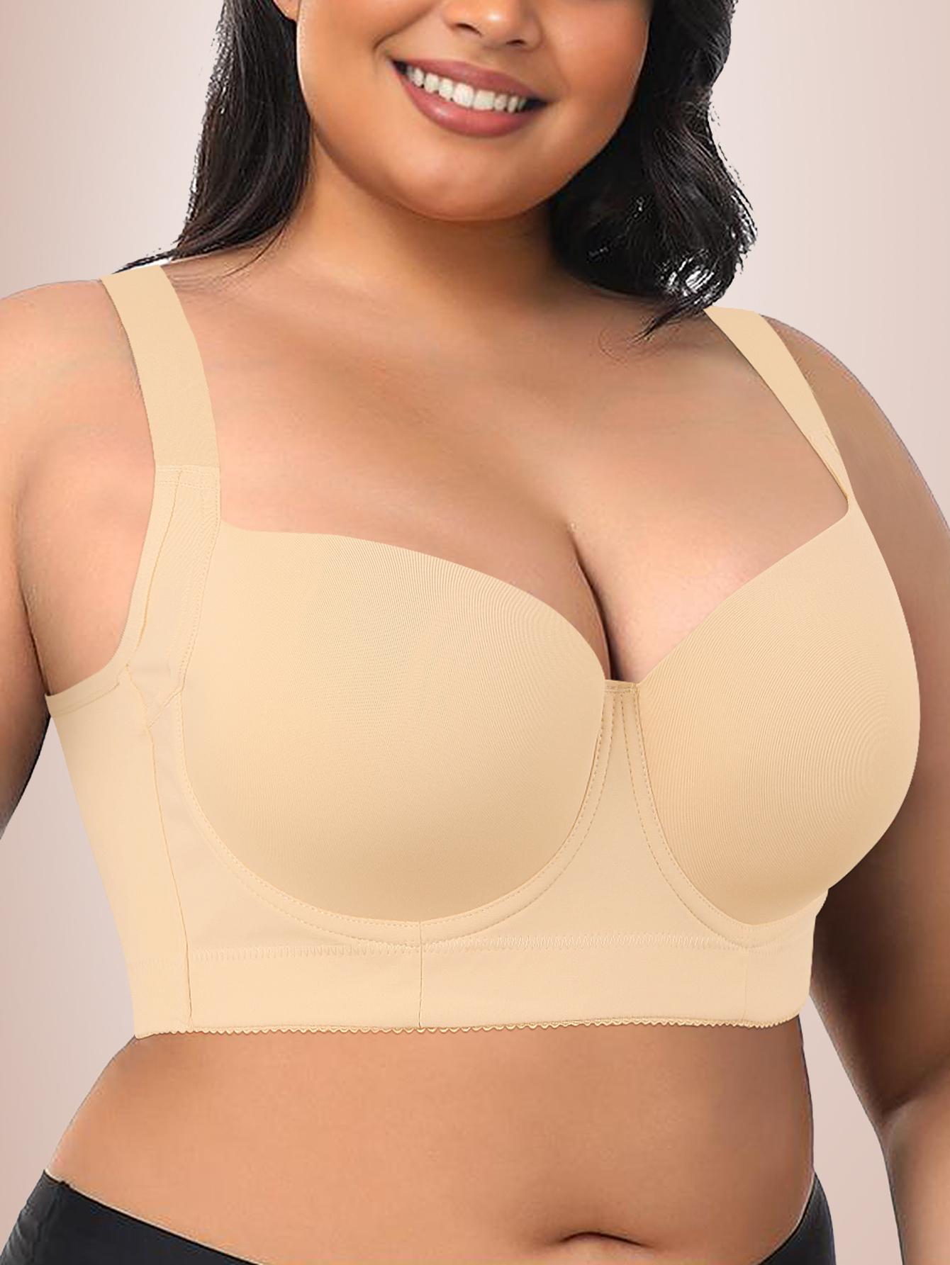 New plus size women's bra underwear smooth simple push-up bra, comfortable, slim, anti-droop Pushbra Fit Adjustable Straps