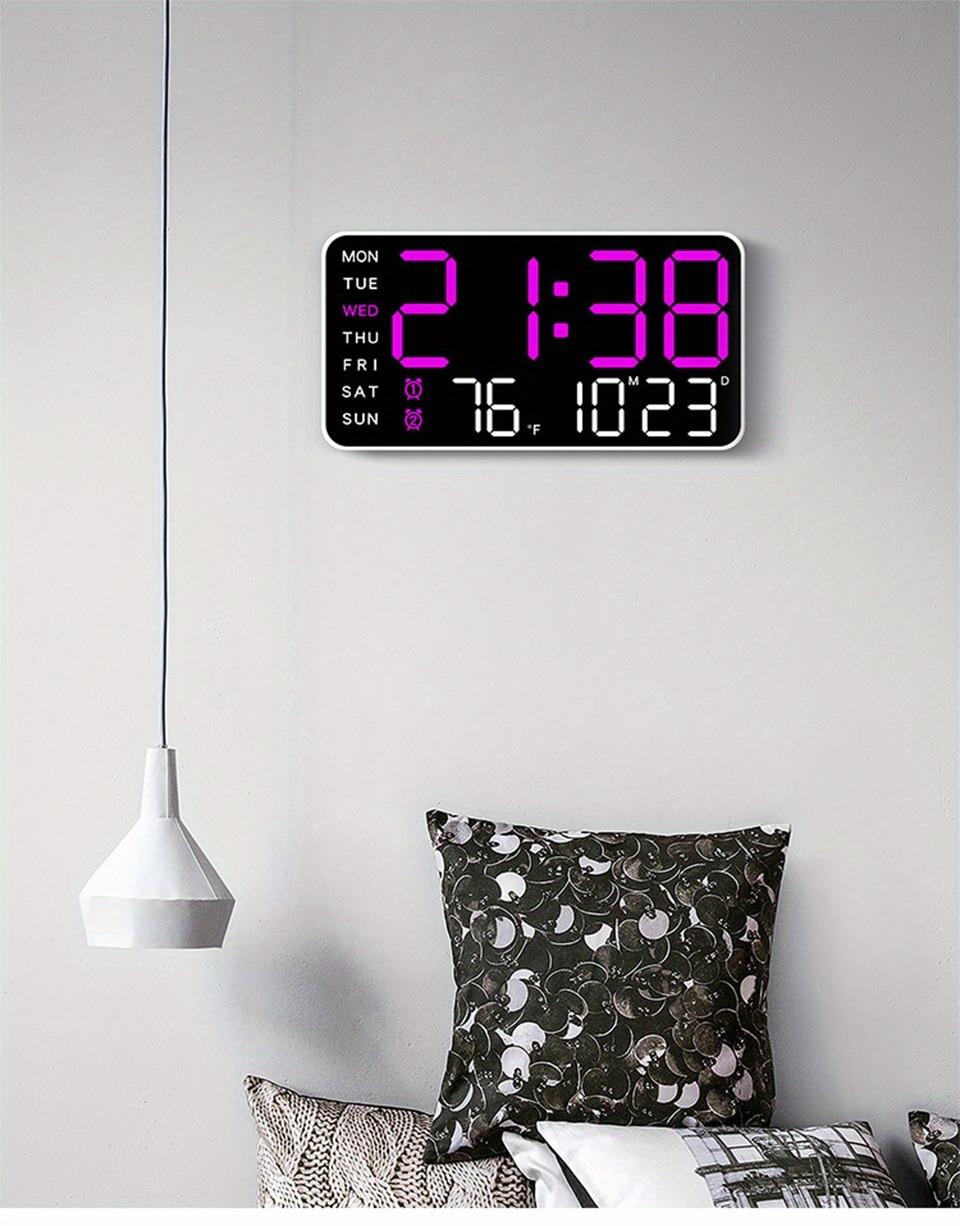 Large Digital Wall Clock with LED Display, Led Alarm Clock, Date & Temperature Timer, Ideal Gift for the Elderly, Living Room & Bedroom Decor, Creative Decorative Clock, Led Wall Clocks Large Digital Wall Clock with LED Display, Led Alarm Clock, Date & Temperature Timer, Ideal Gift for the Elderly, Living Room & Bedroom Decor, Creative Decorative Clock, Led Wall Clocks
