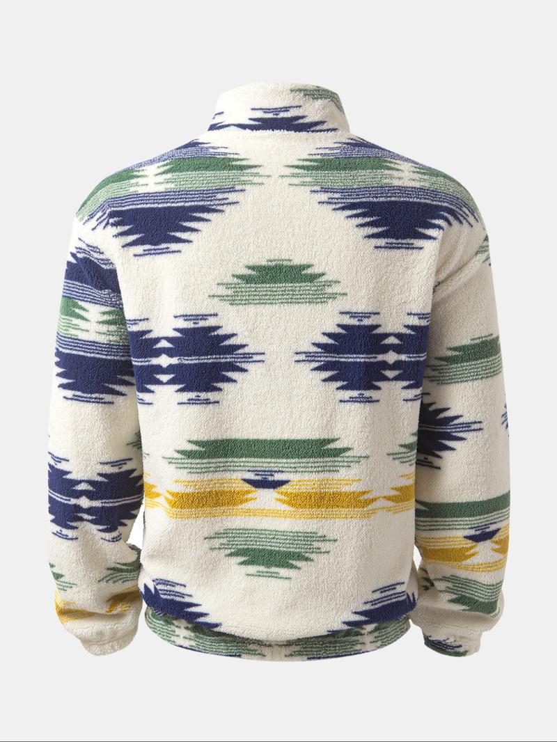 Men's Fall Winter Mid-High Neck Half Zip Fleece Pullover Sweatshirt, Warm and Cozy, Perfect for Cold Weather, Stylish and Comfortable