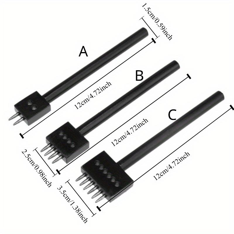 Craft Precision: Lightweight Leather Punch Tool, 2/4/6 Hole, 5mm Spacing - Perfect for DIY Projects, Durable & Versatile