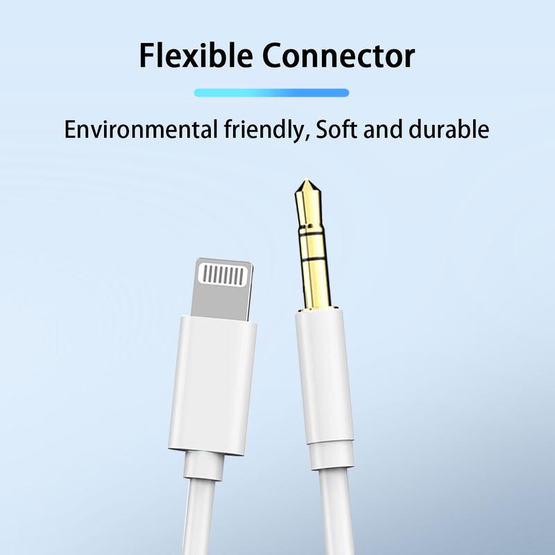 iPhone Aux Cord for Car, Lightning to 3.5 mm AUX Audio Cable Cord for Car Home Stereo, Speaker, Headphone Compatible with iPhone 14 13 12 11 Pro Max XS XR X 8, 3.3ft Accessories Portable