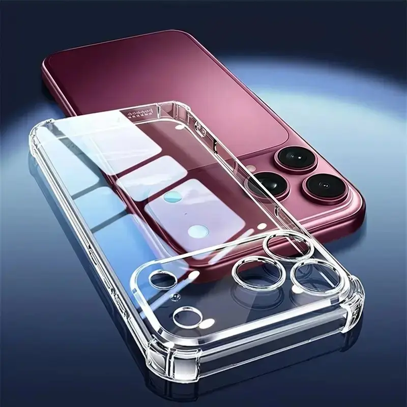 Ultra-Thin Clear Phone Case Compatible with for Iphone 18 Pro Max 18 Pro 17 Pro Max 17 Pro Soft Shock-Resistant Transparent Back Cover Slim Protective Phone Case for Iphone Series Protective Cellphone Shell