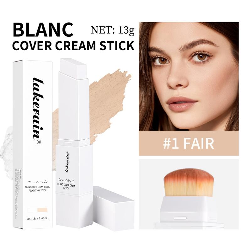 Two-In-One Color-Changing Foundation Stick Lightweight Brightening Concealer, Portable Makeup tinted foundation stick for Flawless Skin