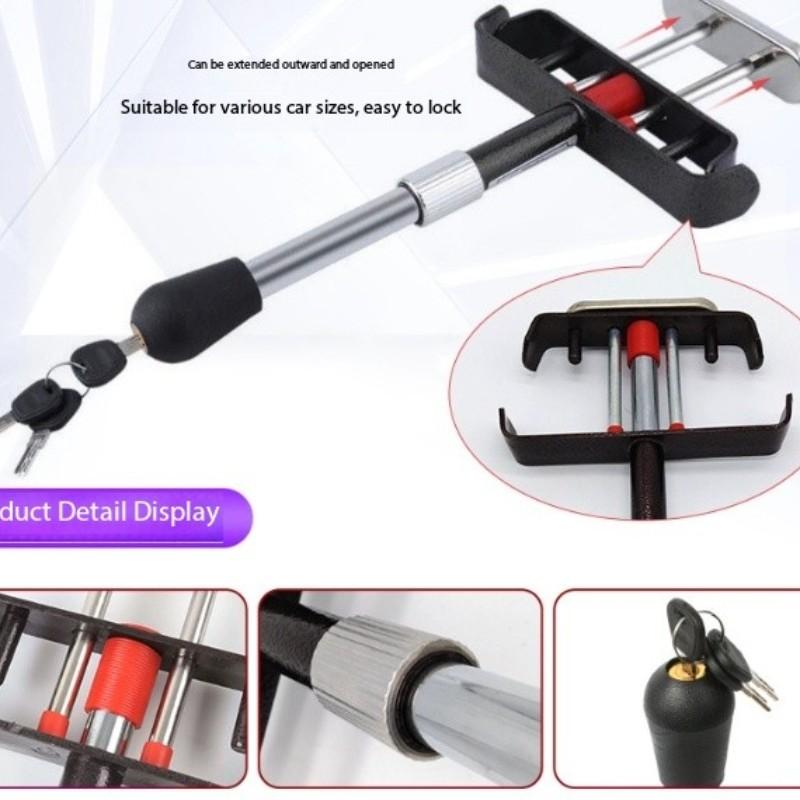 Car Anti-Theft Lock Pedal Lock Clutch Lock Brake Lock, Full Metal Parking Lot Car Security Lock, Anti-Breakaway Metal Lock