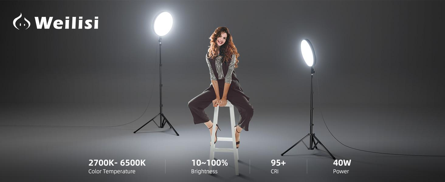 Weilisi Large Ring Light with 72" Tripod Stand, 6500K Full-Screen Selfie Ring Light for Live Stream, YouTube, TikTok, Video Recording, Photography, Portable Ring Light Tripod for iPhone/Phone with Remote Weilisi Large Ring Light with 72" Tripod Stand, 6500K Full-Screen Selfie Ring Light for Live Stream, YouTube, TikTok, Video Recording, Photography, Portable Ring Light Tripod for iPhone/Phone with Remote