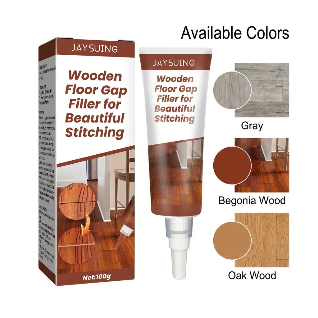 JAYSUING Wood Floor Gap Filler 100g, Water-Based Wooden Floor Repair Sealant, Anti-Dust Gap Filling Paste for Wood Floor Gaps