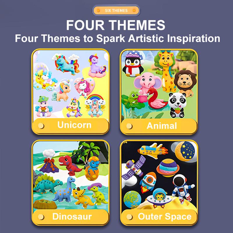 Kids Crafts Set, Ceramic Painting Kit, Paint Your Own DIY Ceramic Figurines, Painting Kit DIY Toys Kids, Birthday Gift Art Marker