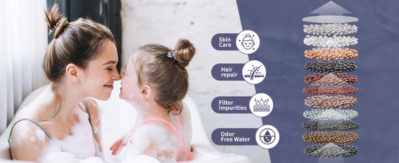 Sink Hose Attachment for Faucet with 5 Adapters, Tub Faucet Sprayer Attachment, 3 Spray Modes Shower Head with ON/OFF Button, Filtered Shower Sprayer Attachment for Tub Faucet