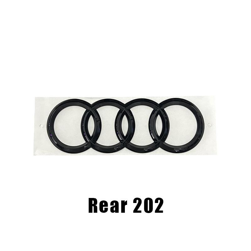 Audi Q8 2018 Ring Emblem Set, Abs Material Hood Grille Trunk Waterproof Car Logo, Quattro Decoration Sticker