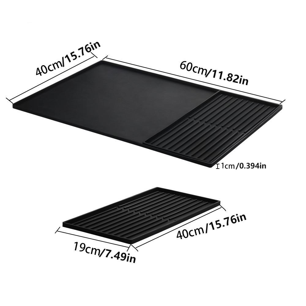 Silicone Coffee Mat, Absorbent Non-Slip Pad, Bar Counter Mat, Foldable Coffee Accessory, Drainage Design, Suitable for Espresso Machines, Kitchenware, Coasters