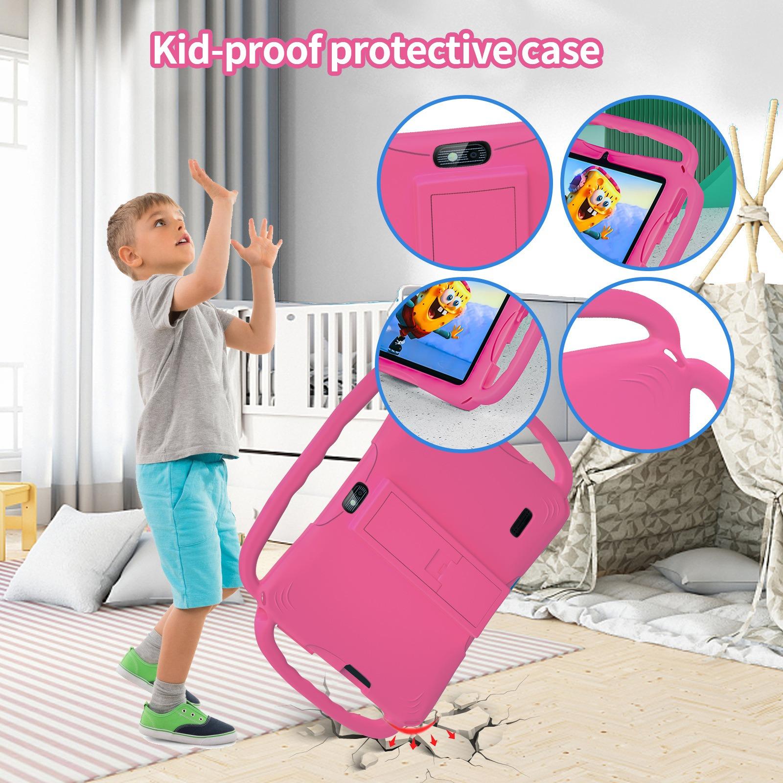 Educational Tablet,7-inch Kids Tablet with Three-Handle Shockproof Case |     Android Learning Tablet for Toddlers |     Parental Control, Dual Camera, WiFi |     Best Gift for Children Eye Protection