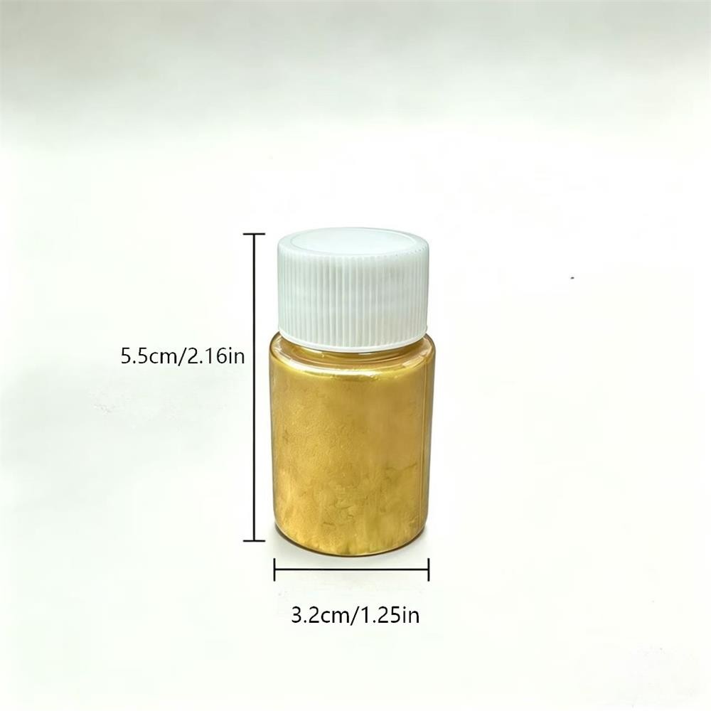 Gold Mica Powder Metal Resin Dye Candle Soap Clay Nail Art DIY Craft, 10ML, Perfect for Creative Projects, Enhance Your Crafts