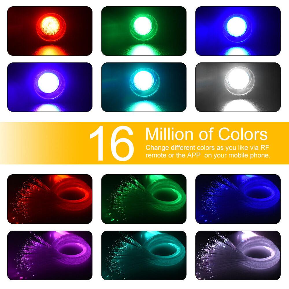 1000pcs Car Headliner Star Light kit Roof Twinkle Ceiling Light Fiber Optic EW